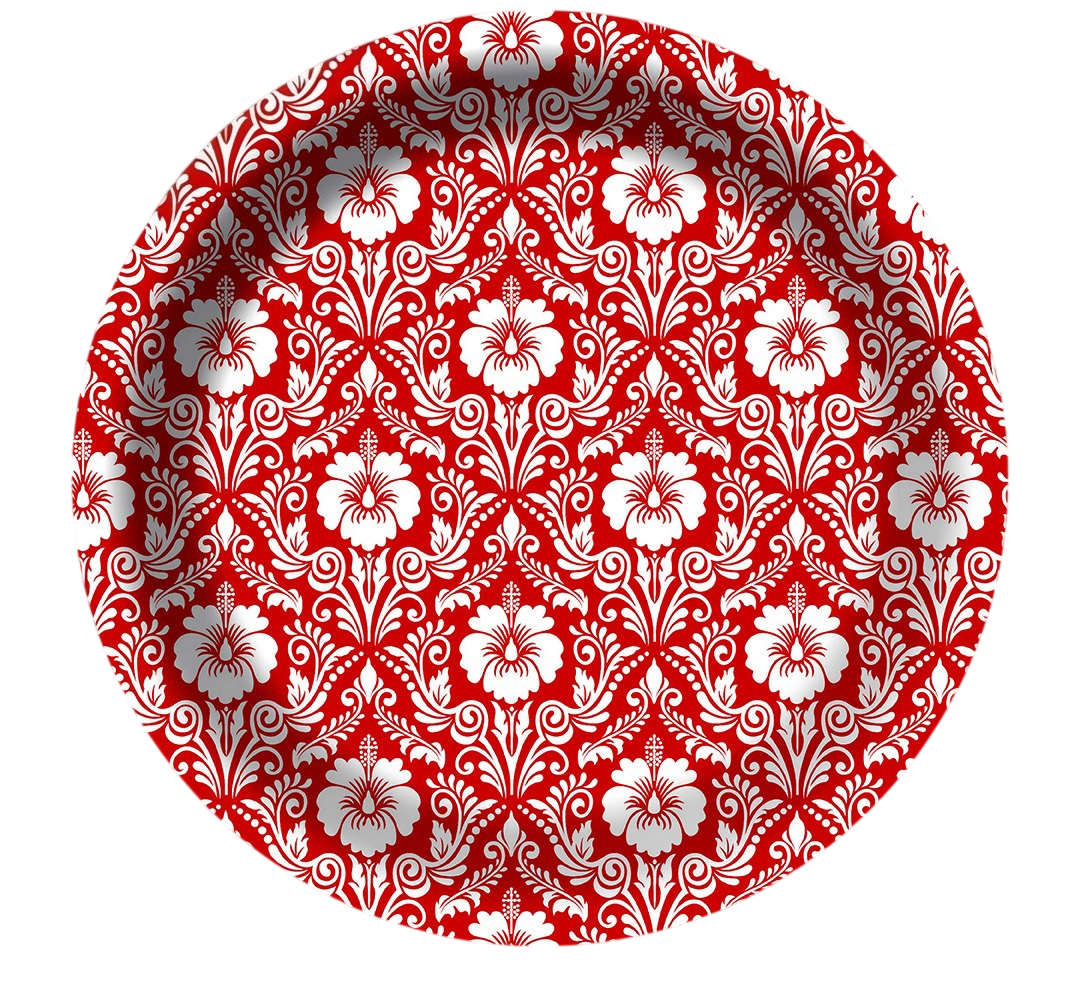 Plate with White Flower pattern